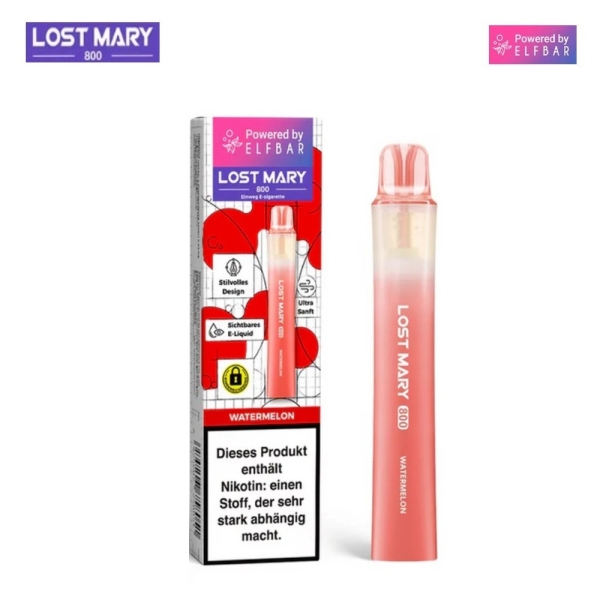 Lost Mary 800 - Watermelon -  Einweg E-Zigarette 20mg